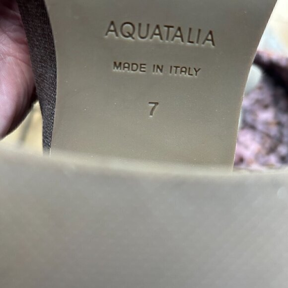 Aquatalia Elise Taupe Suede Leather & Canvas Womens Ankle Boots Size 7 NEW - Picture 6 of 6